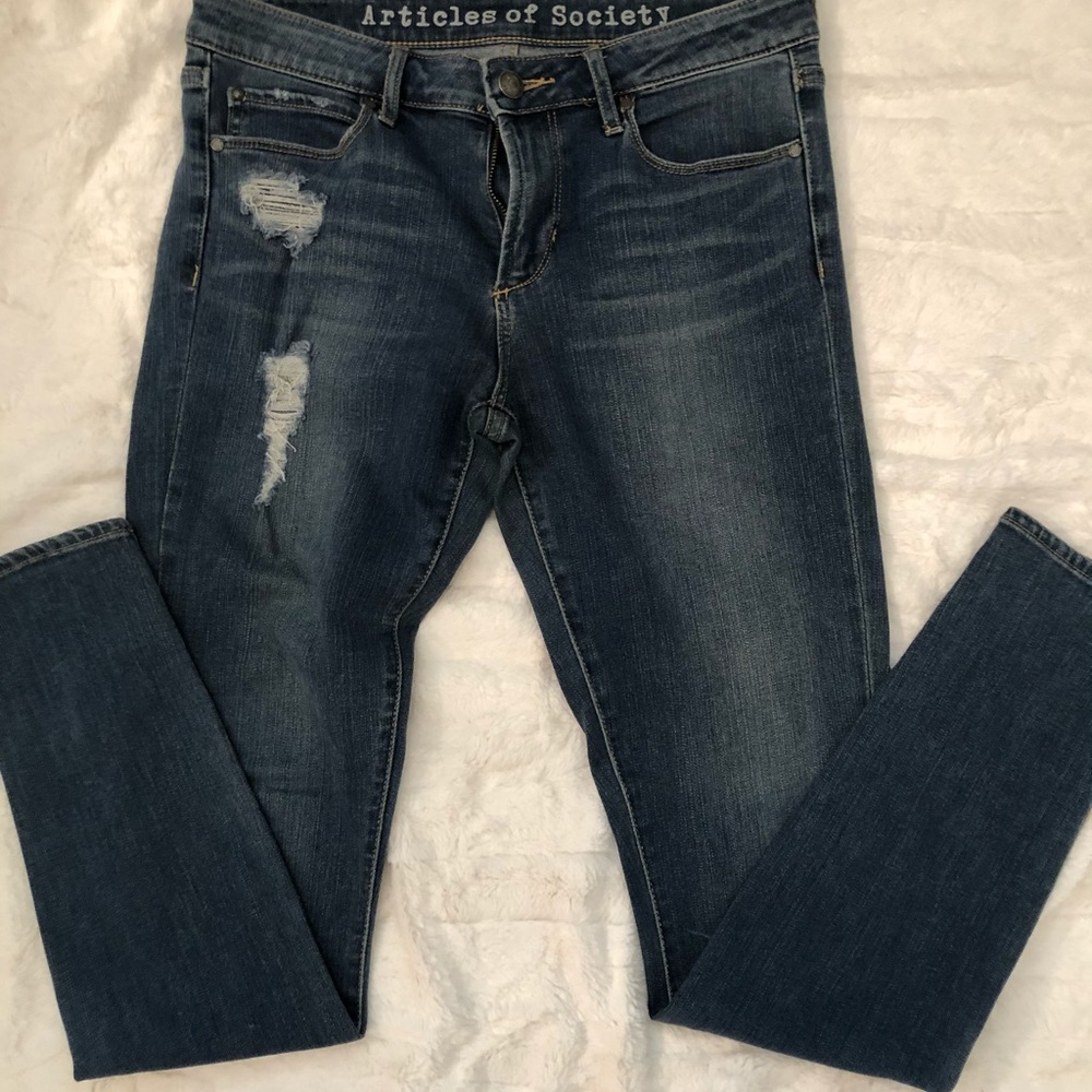 Articles of Society distressed jeans.